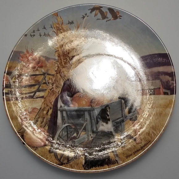 Edwin M. Knowles Plate x Don Spaulding Thanksgiving Painting Plate - Picture 8 of 8